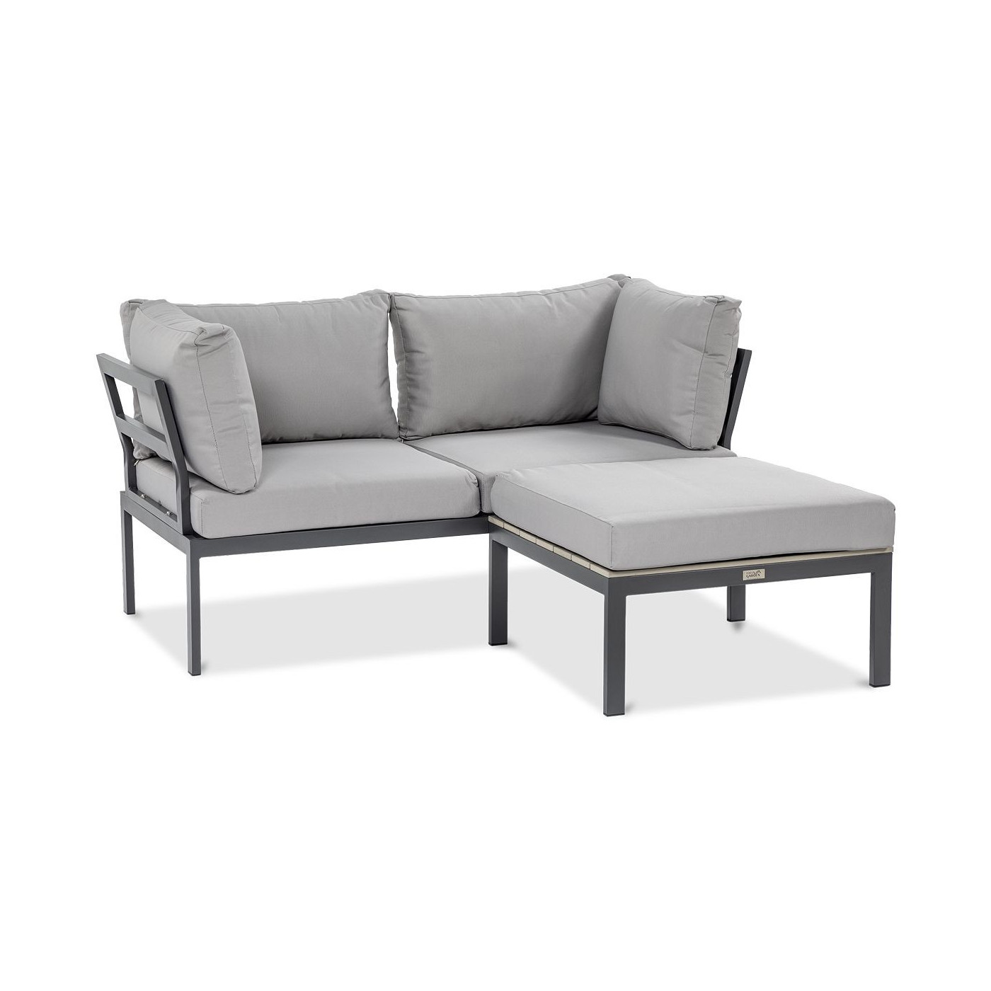 zestaw java light grey w ogrodzie jako sofa i stolik kawowy
