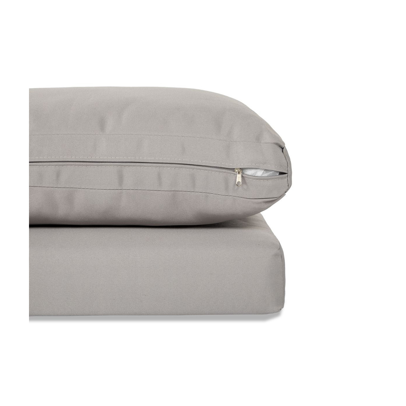 stolik kawowy java przekształcony na moduł narożny z szarą poduszką