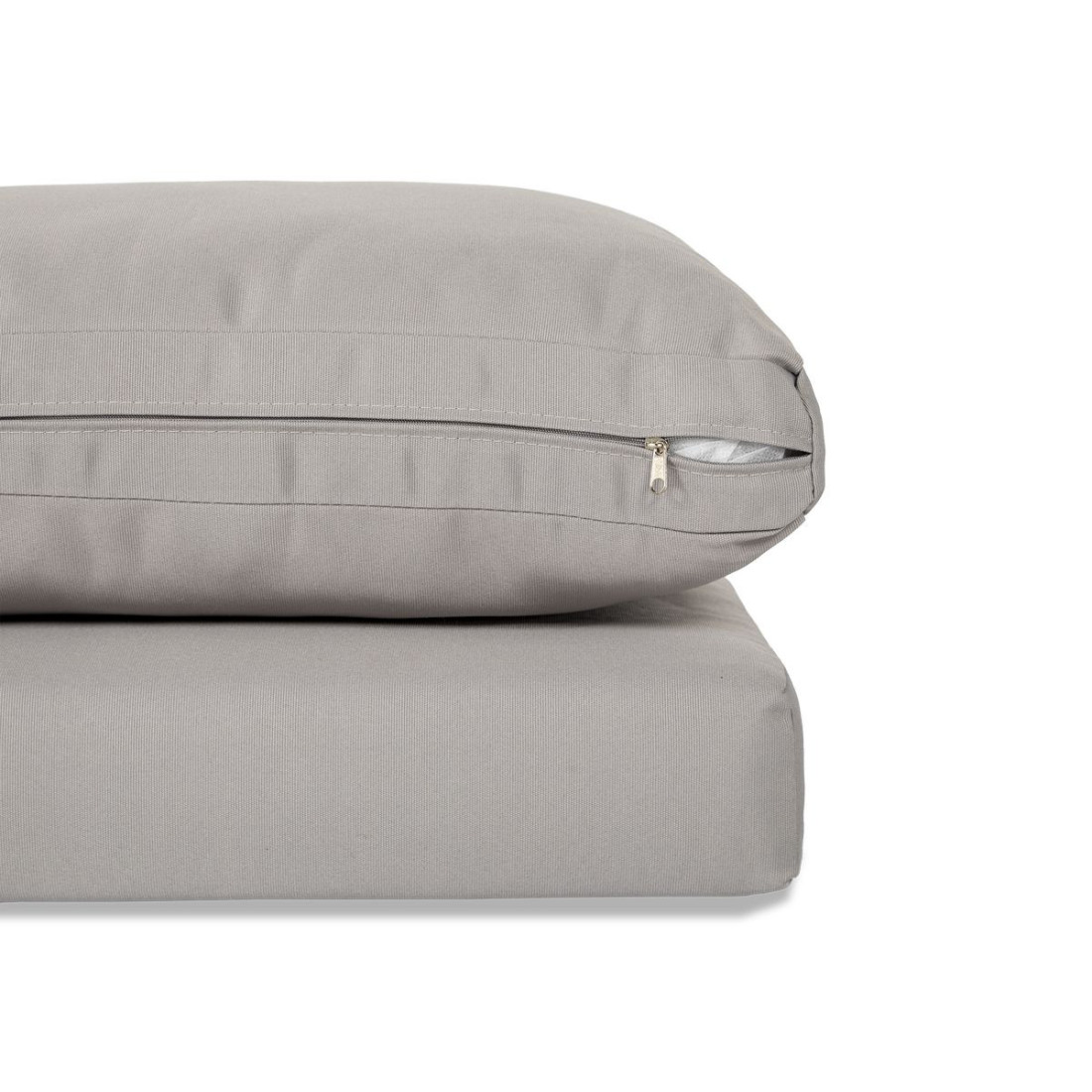 stolik kawowy java przekształcony na moduł narożny z szarą poduszką