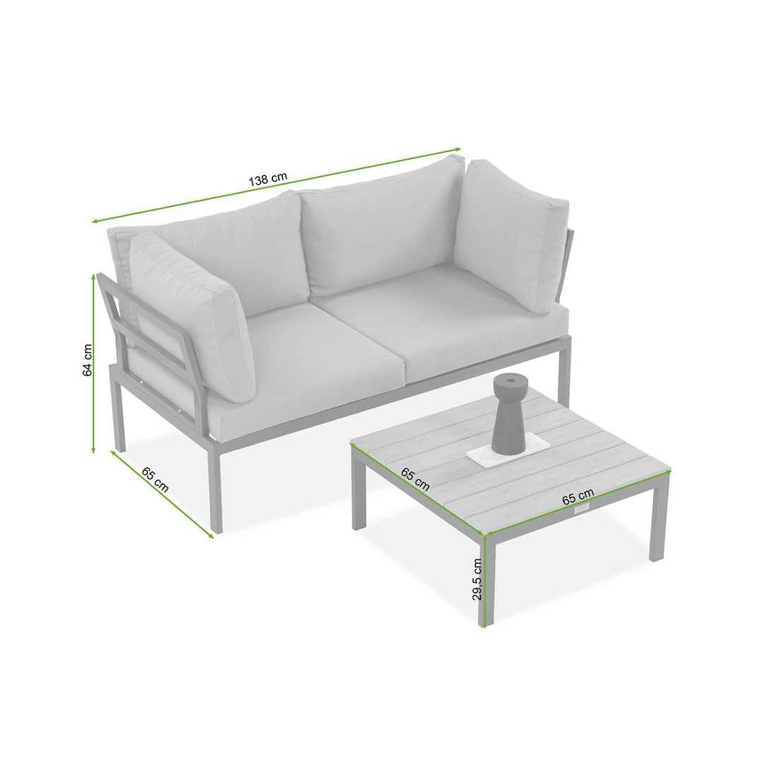 szare poduszki z zestawu java