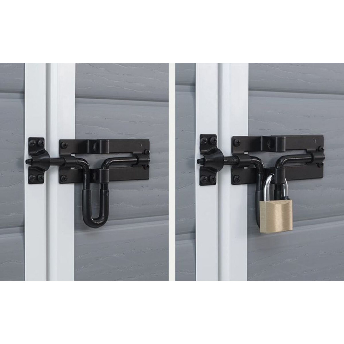 Domek ogrodowy Manor Pent 6x4, 183,5x111cm, Keter, zamykane drzwi, bezpieczne narzędzia ogrodowe w domku