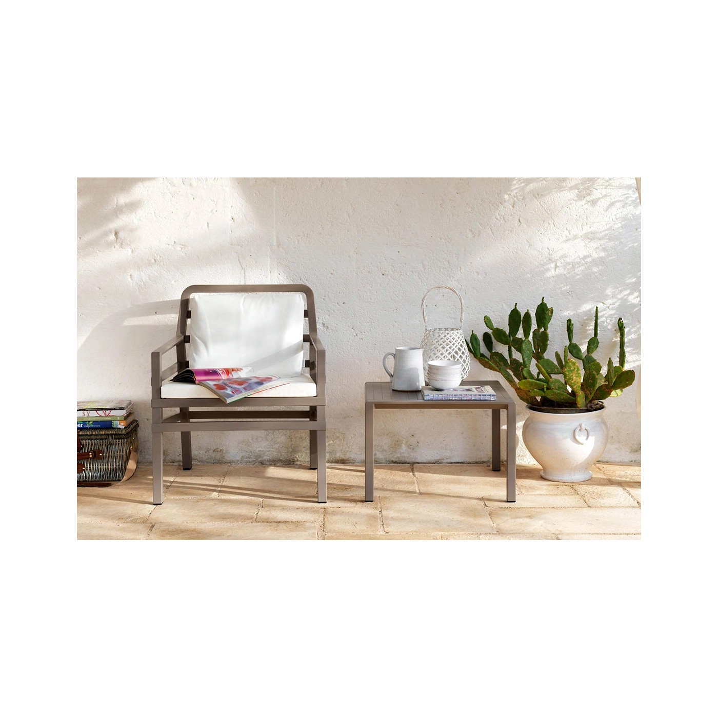 Fotel ogrodowy Nardi Aria Antracite Acrylic Grigio