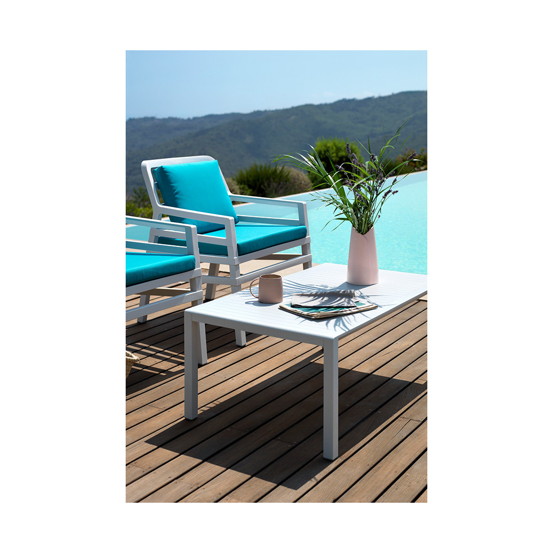 Fotel ogrodowy Nardi Aria Antracite Acrylic Grigio