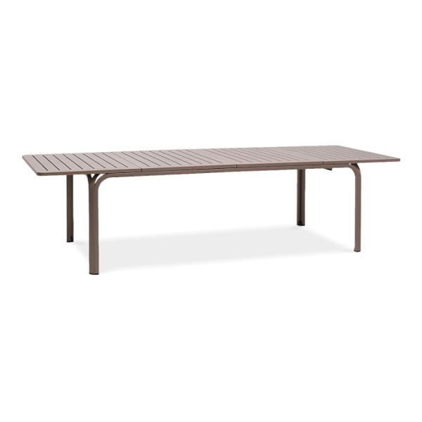 brązowy stół jadalniany do ogrodu