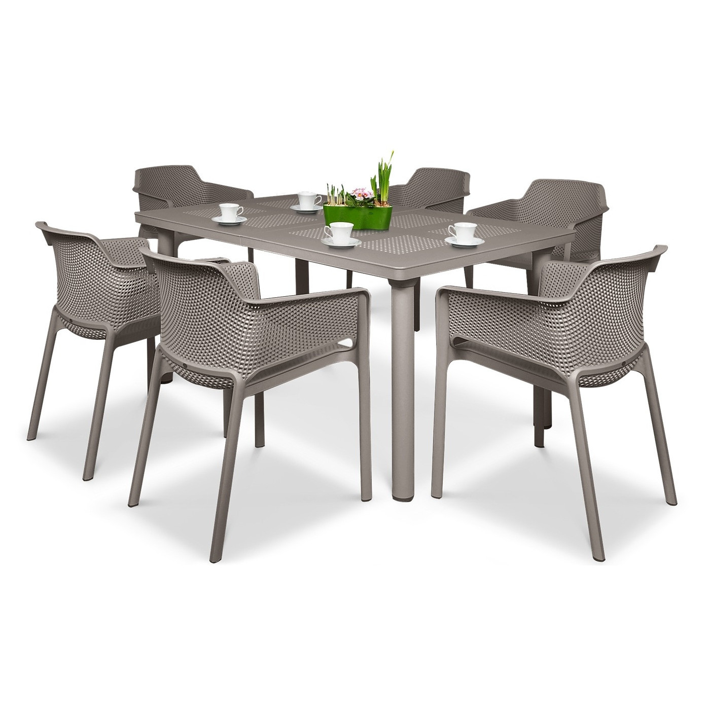 Zestaw Ogrodowy Nardi Netlibeccio 6+1 - Kolor Tortora