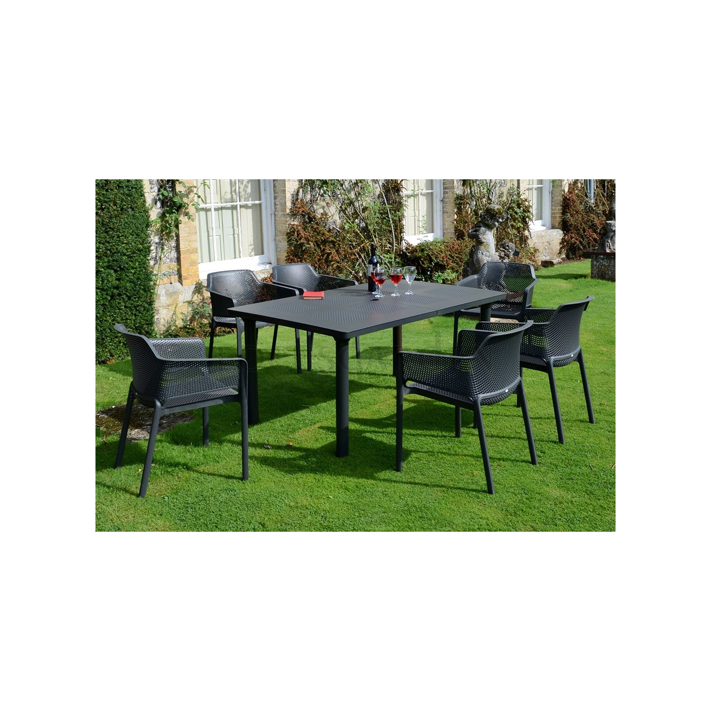 NET/LIBECCIO 6+1 ANTHRACITE SET