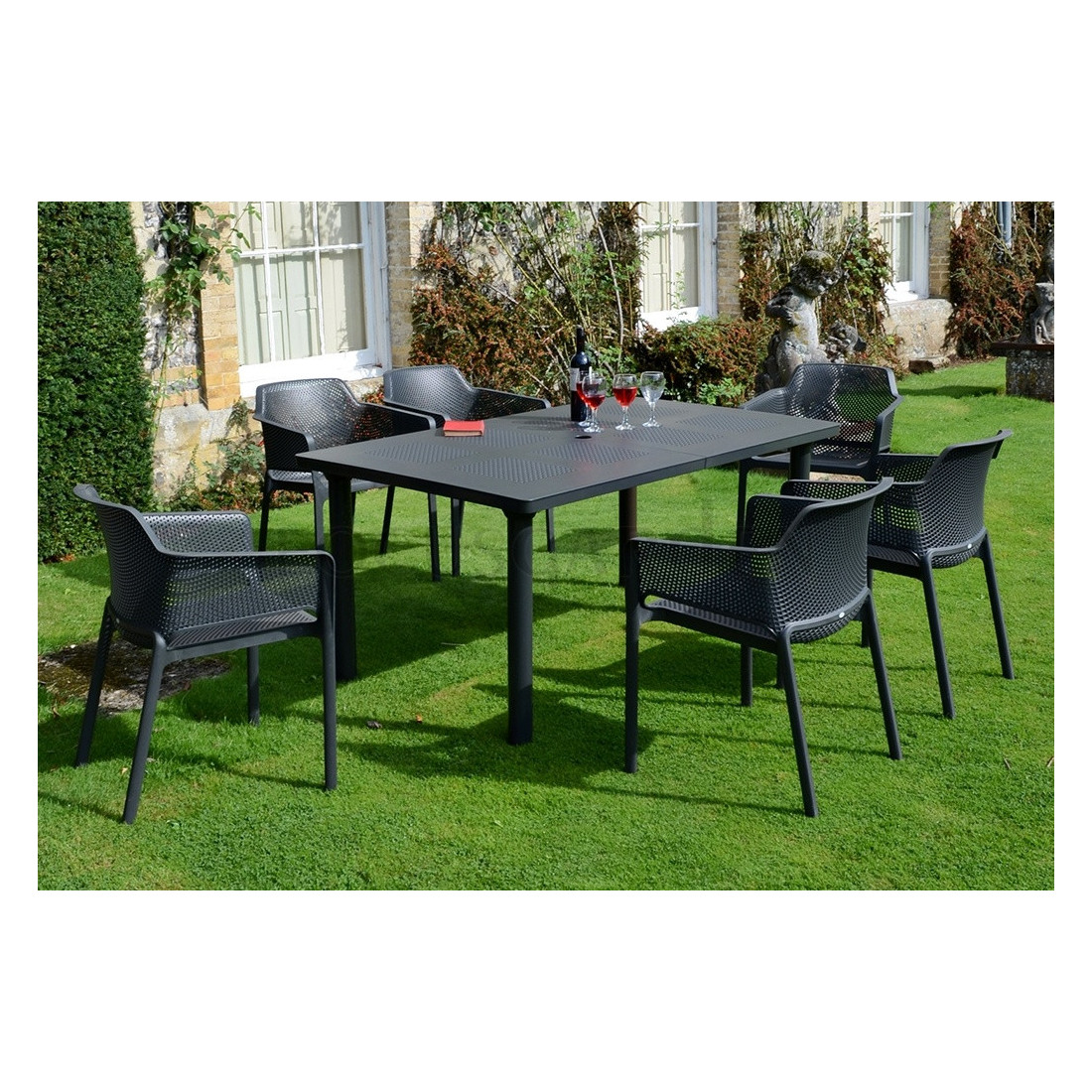 NET/LIBECCIO 6+1 ANTHRACITE SET