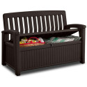 PATIO BENCH BENCH/BOX BROWN
