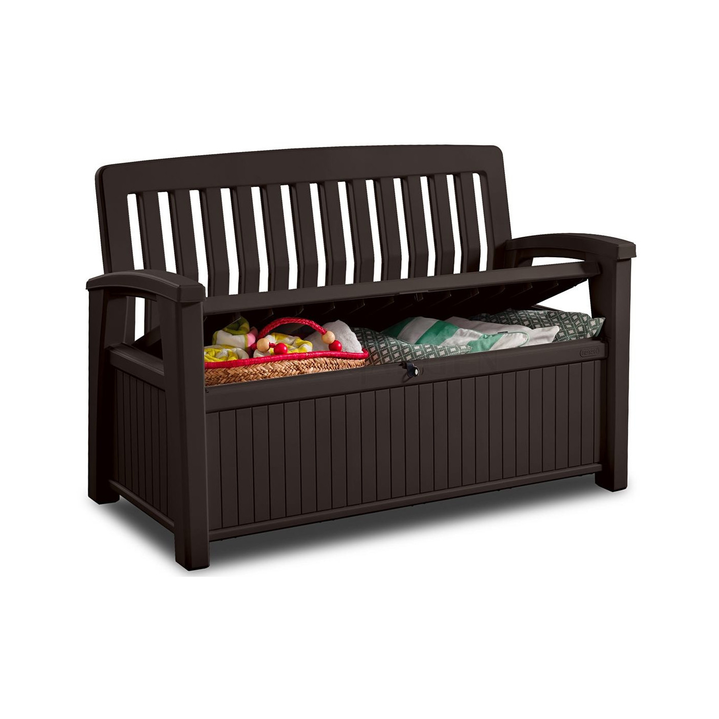 PATIO BENCH BENCH/BOX BROWN