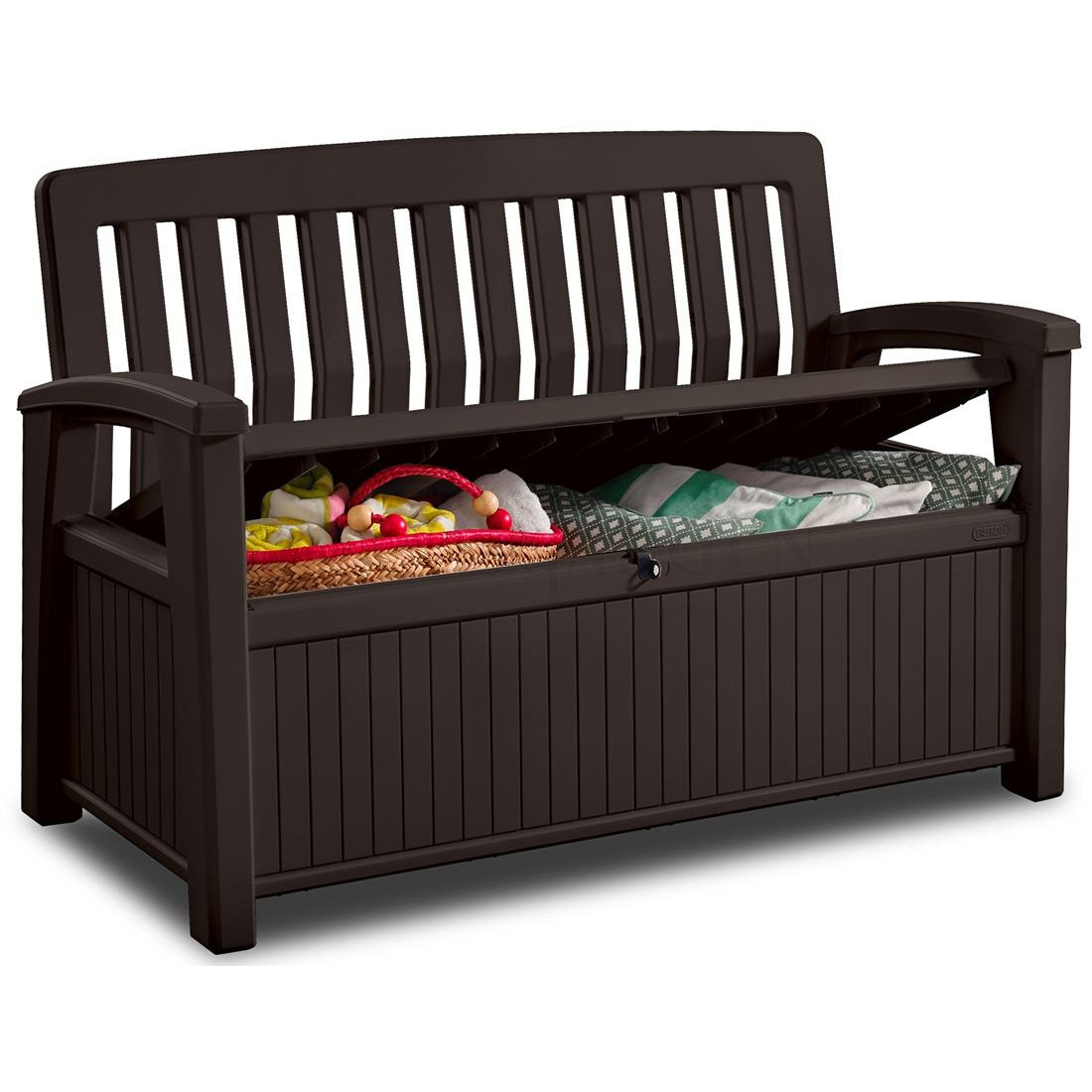 PATIO BENCH BENCH/BOX BROWN