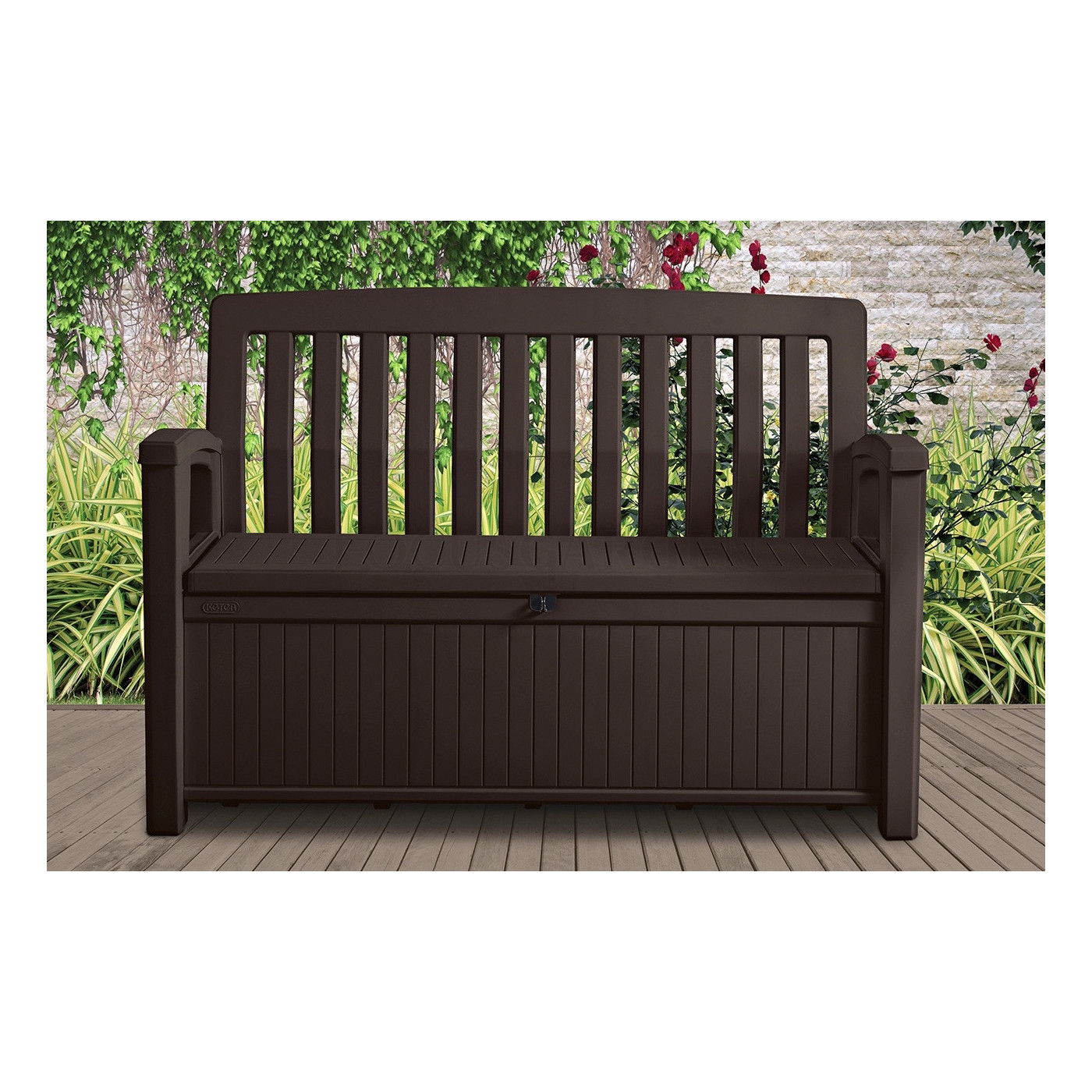 PATIO BENCH ŁAWKA/SKRZYNIA BROWN