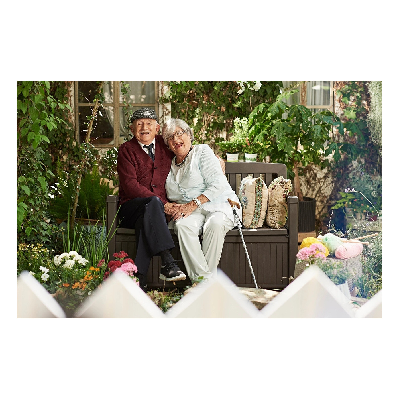 PATIO BENCH ŁAWKA/SKRZYNIA BROWN