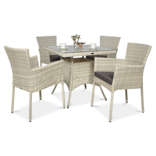 Zestaw technorattanu Leridalugo 4+1 White