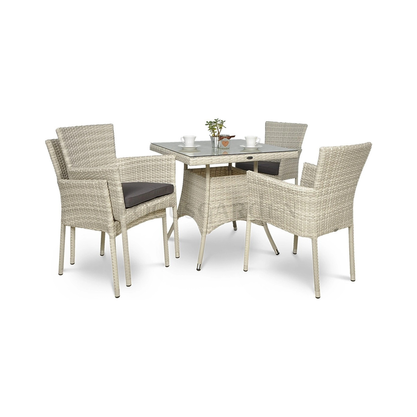 Zestaw technorattanu Leridalugo 4+1 White