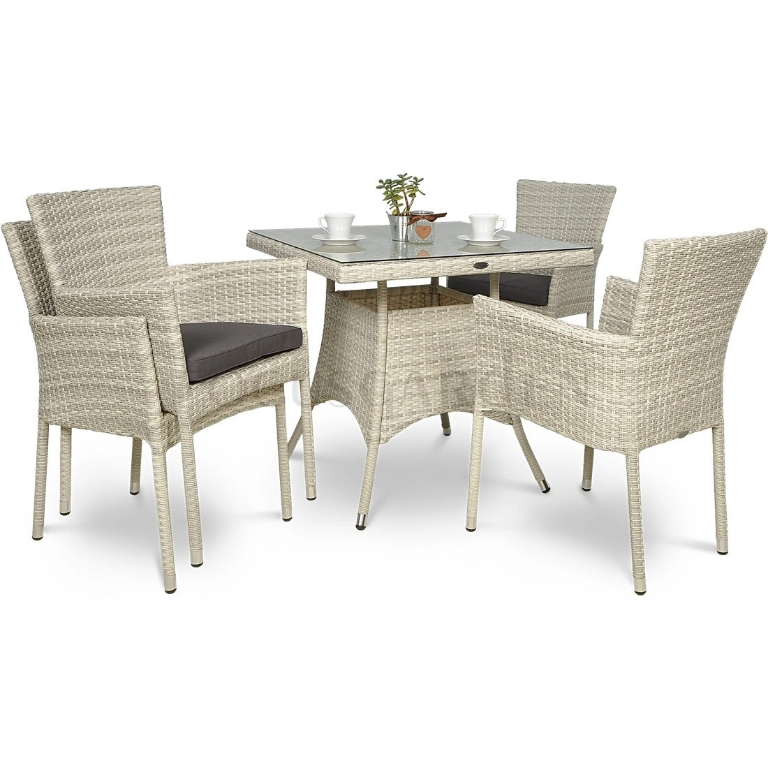 Zestaw technorattanu Leridalugo 4+1 White