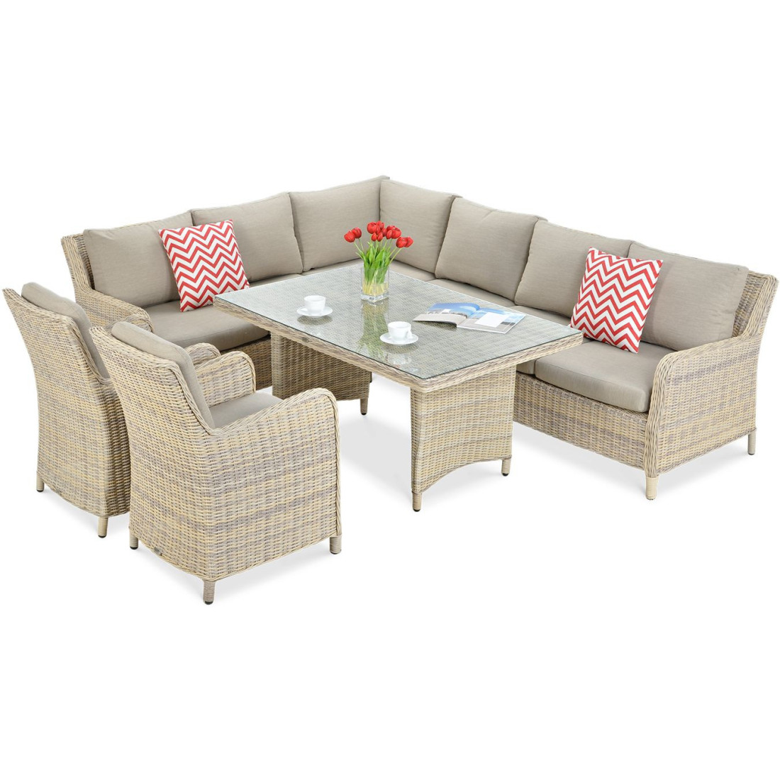 Narożnik z Technorattanu Maryland Beige