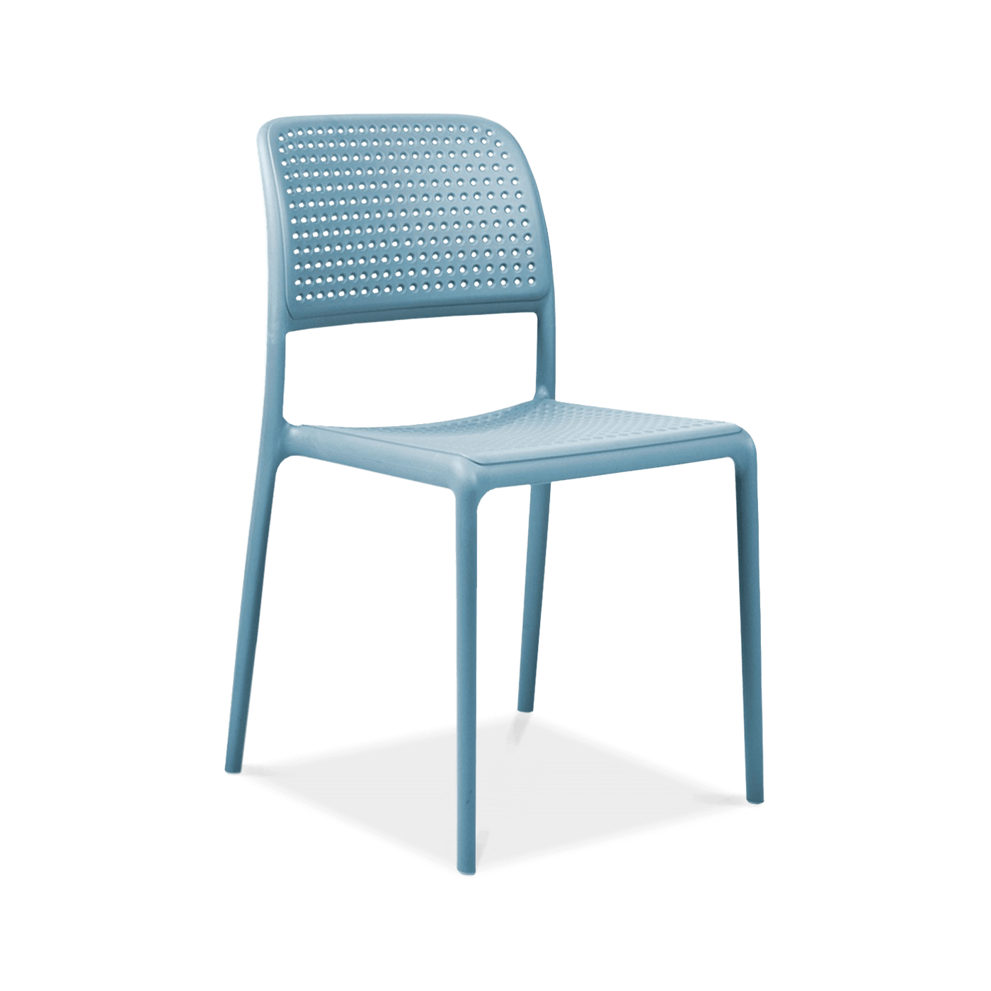 niebieskie krzesło jadalniane z oparciem 