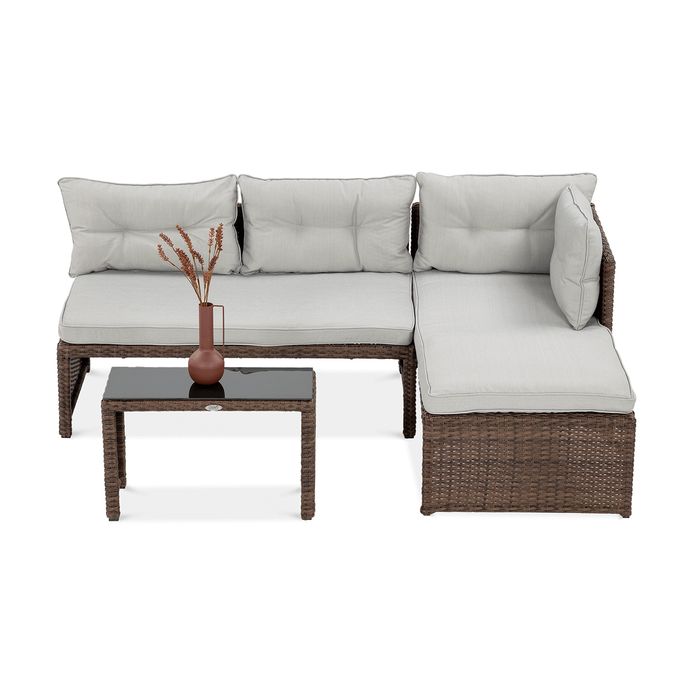 Naroznik technorattanowy Canvas Brown