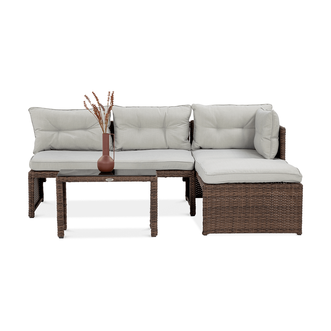 Naroznik technorattanowy Canvas Brown