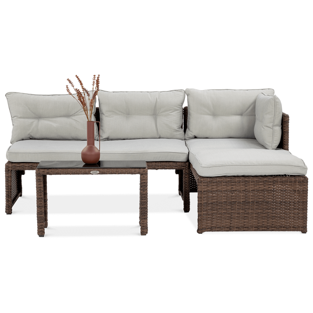 Naroznik technorattanowy Canvas Brown