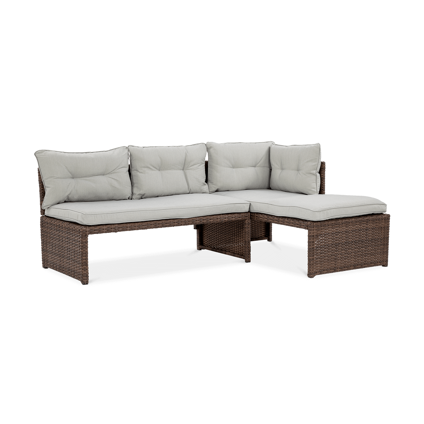 Naroznik technorattanowy Canvas Brown