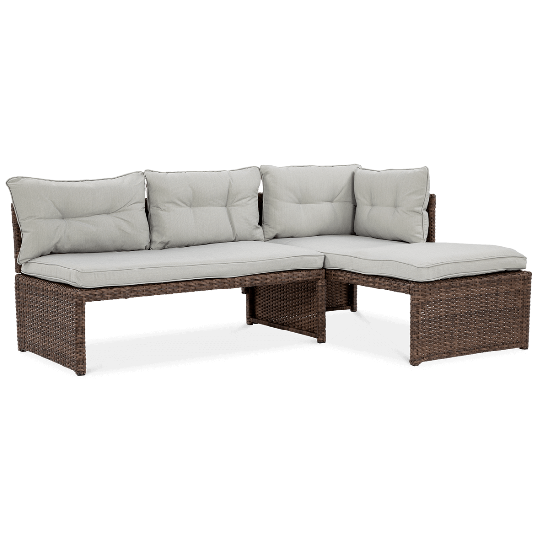 Naroznik technorattanowy Canvas Brown