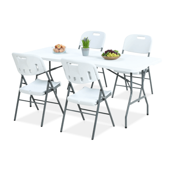 Zestaw cateringowy - stół i 4 krzesła - FocusGarden