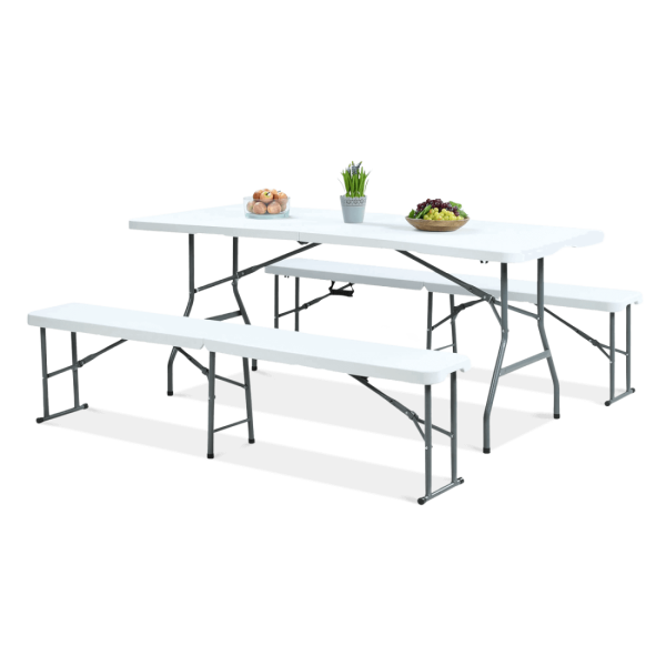Stół cateringowy z ławkami - FocusGarden