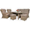 TRIVENTO III DINING ZESTAW BROWN