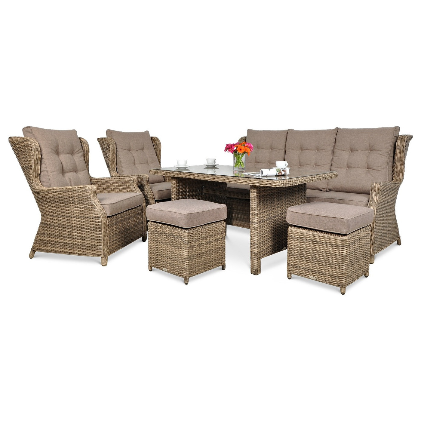 TRIVENTO III DINING SET BROWN