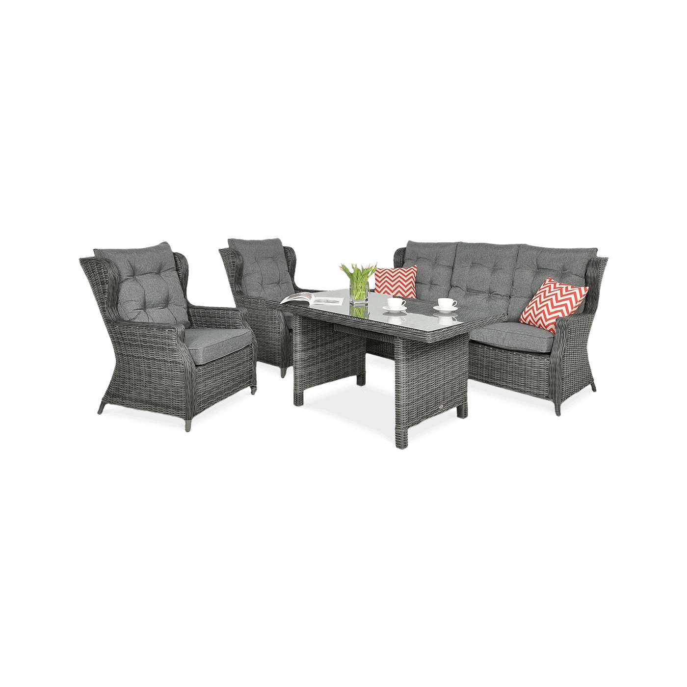 TRIVENTO III DINING SET DARK GREY