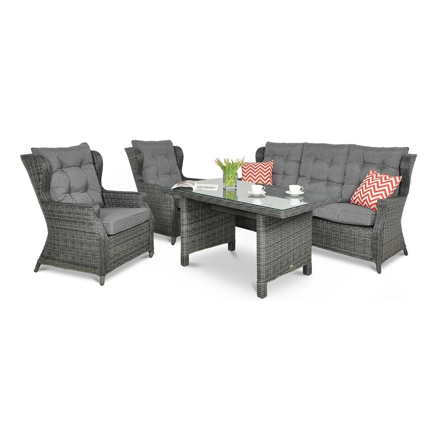 TRIVENTO III DINING ZESTAW DARK GREY