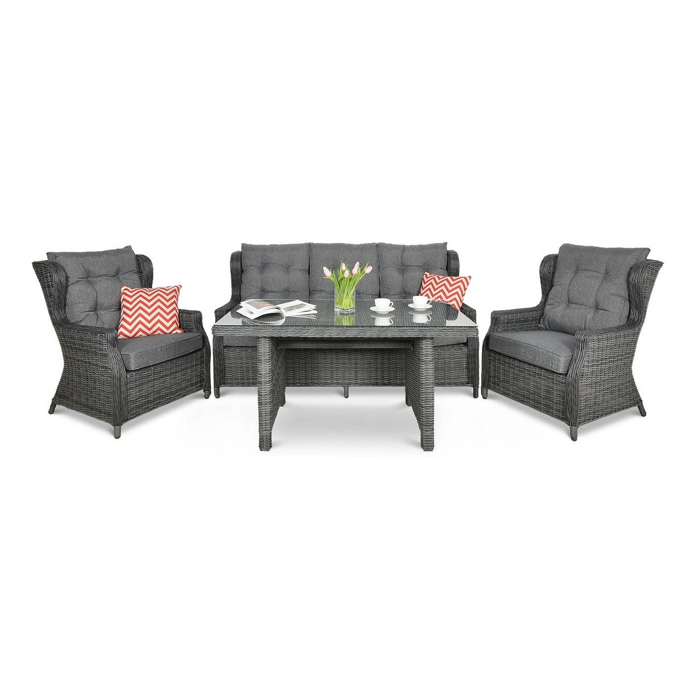 TRIVENTO III DINING SET DARK GREY