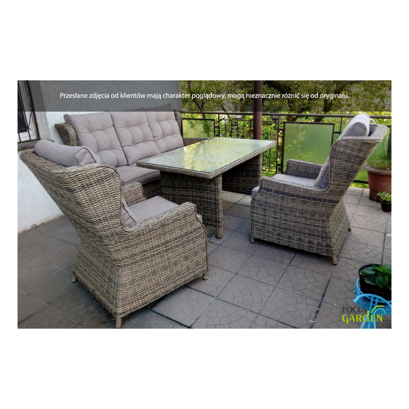 TRIVENTO III DINING ZESTAW DARK GREY