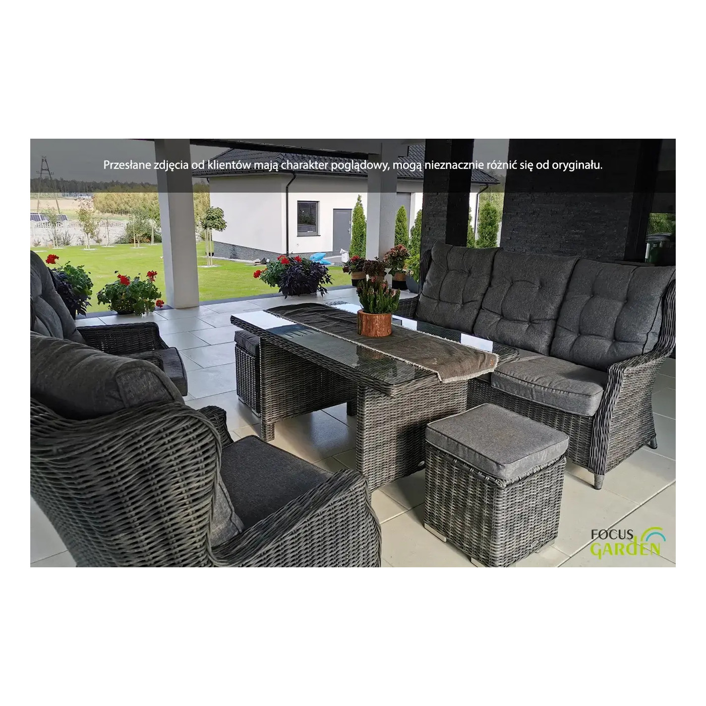 TRIVENTO III DINING SET DARK GREY