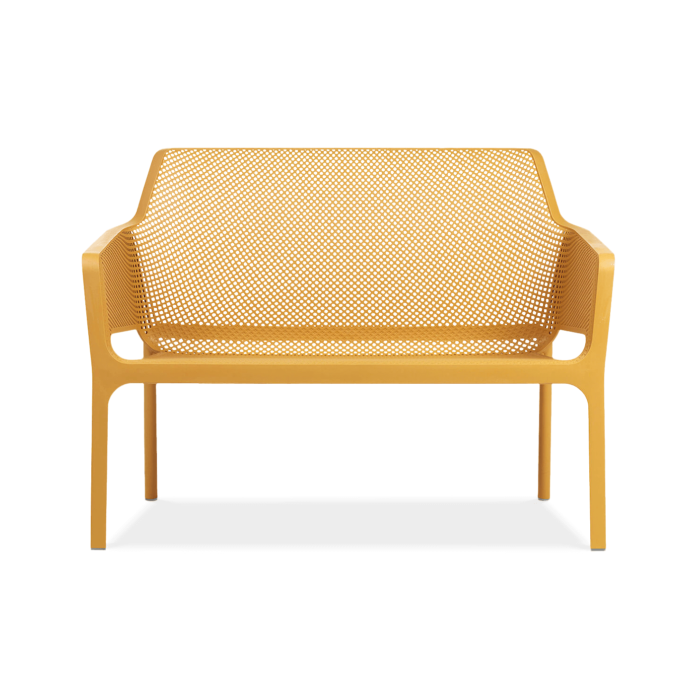 pomarańczowa ławka balkonowa