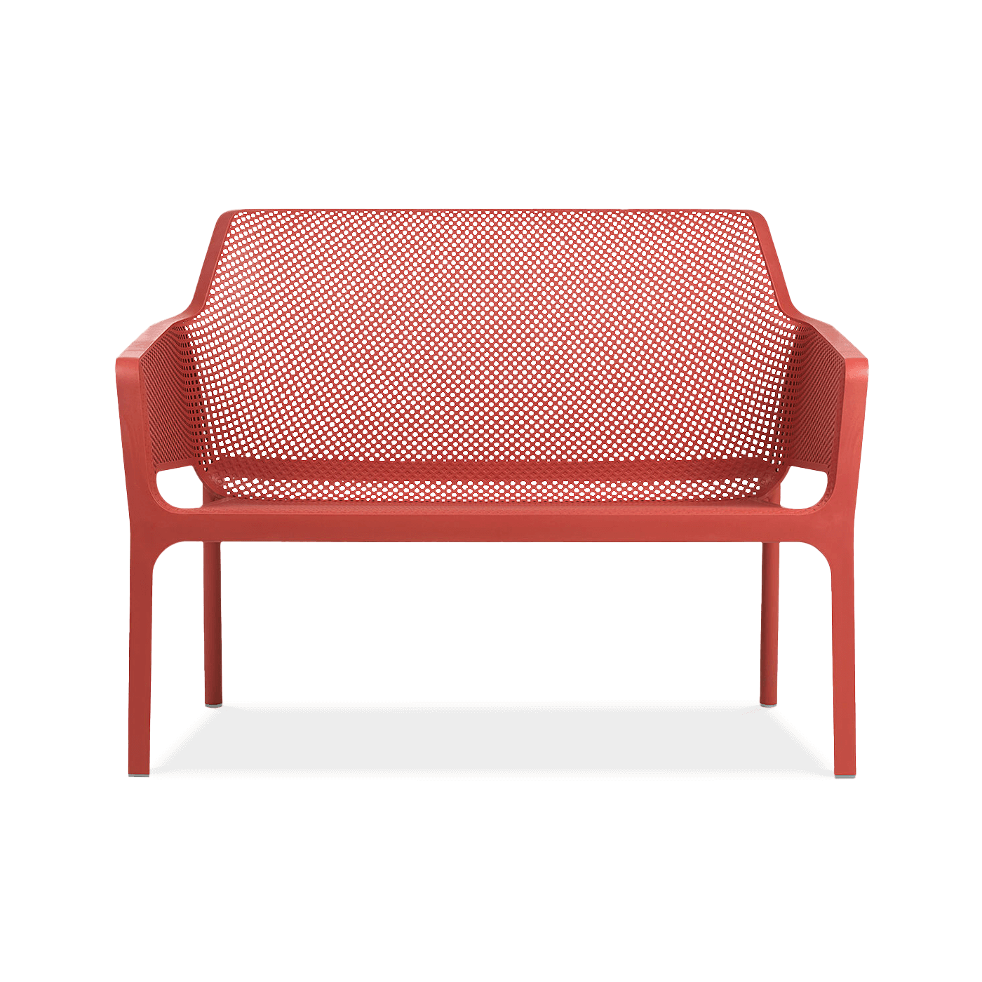 czerwona ławka balkonowa