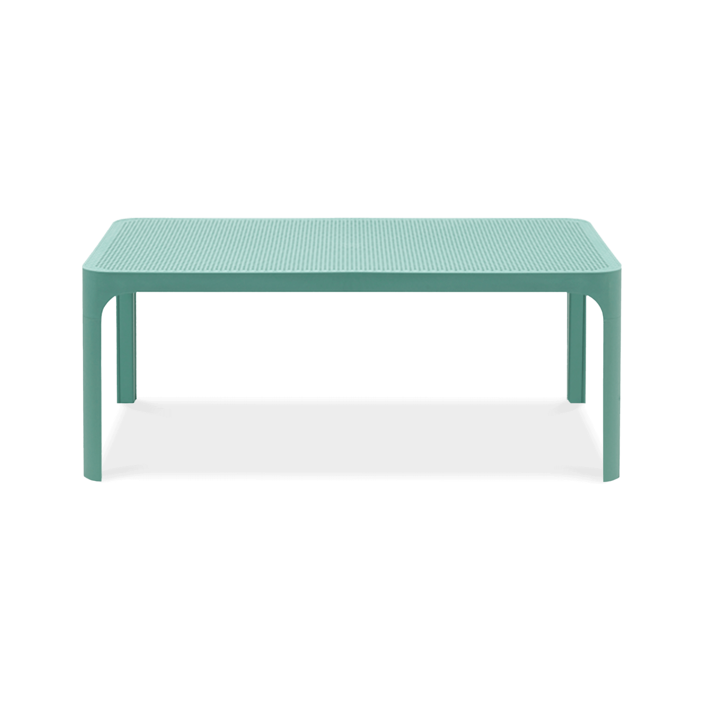 niebieski stolik jadalniany do ogrodu