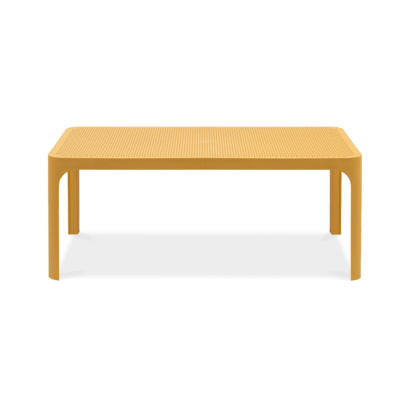 pomarańczowy stolik ogrodowy