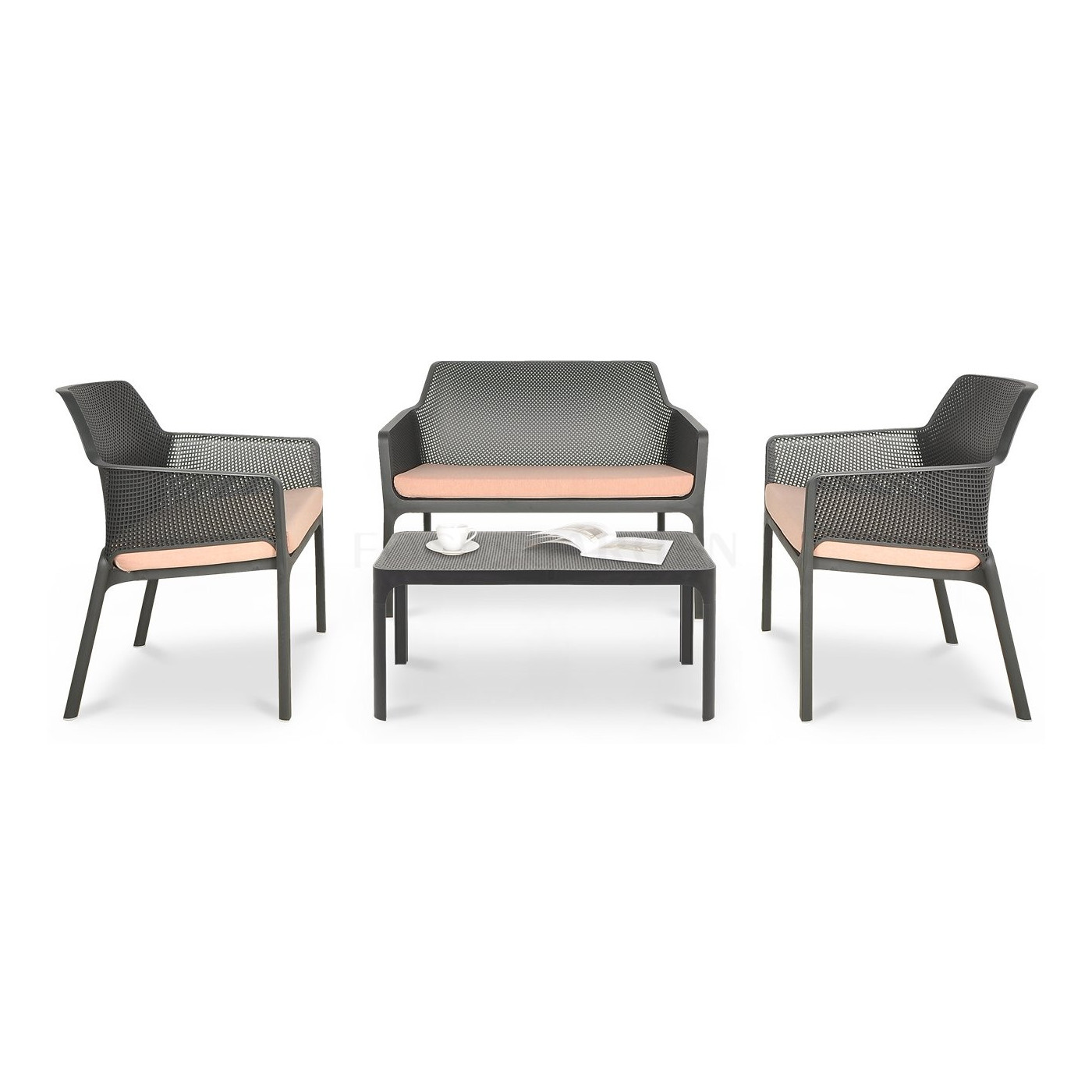 NET RELAX SET ANTHRACITE/PINK