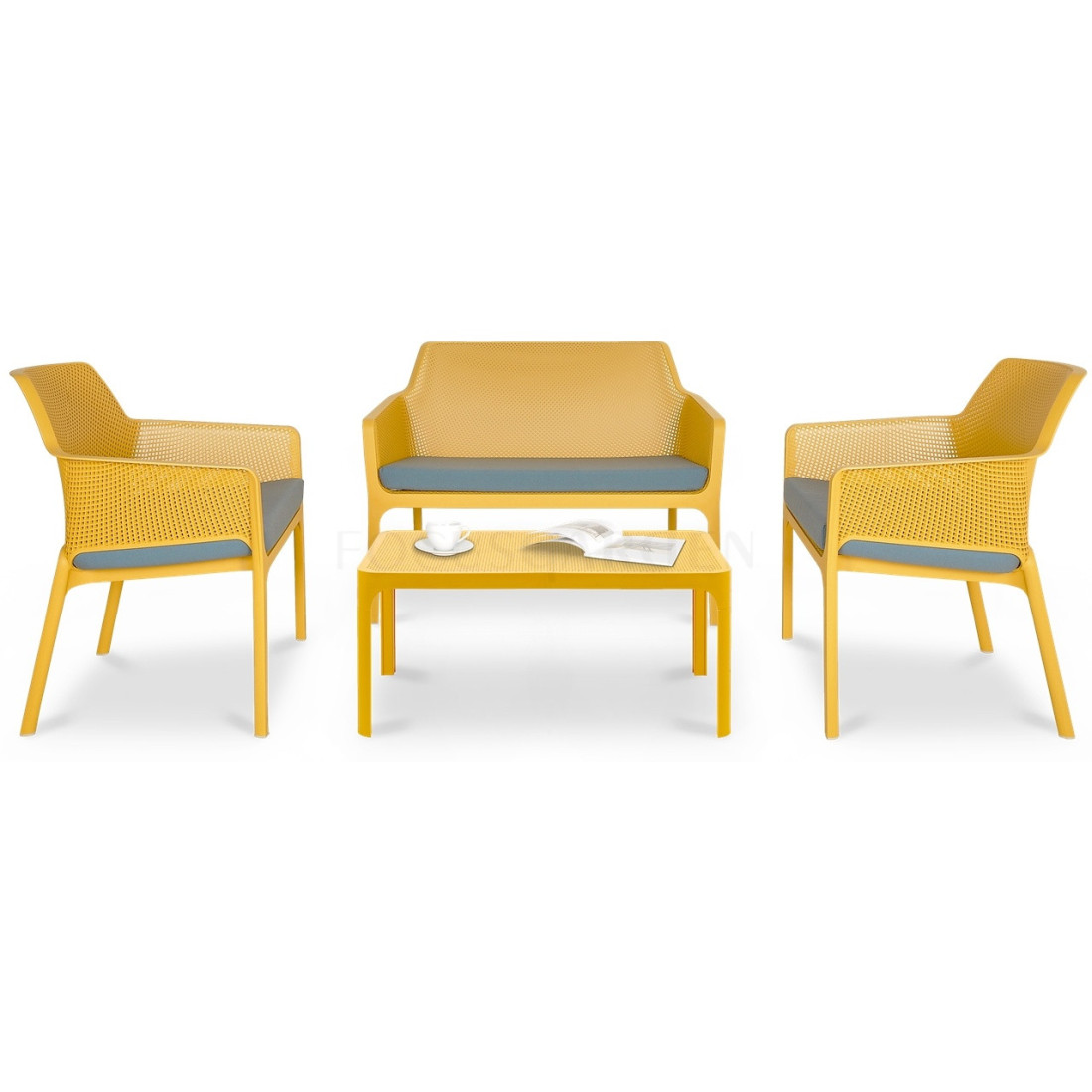 NET RELAX MUSTARD/DENIM SET