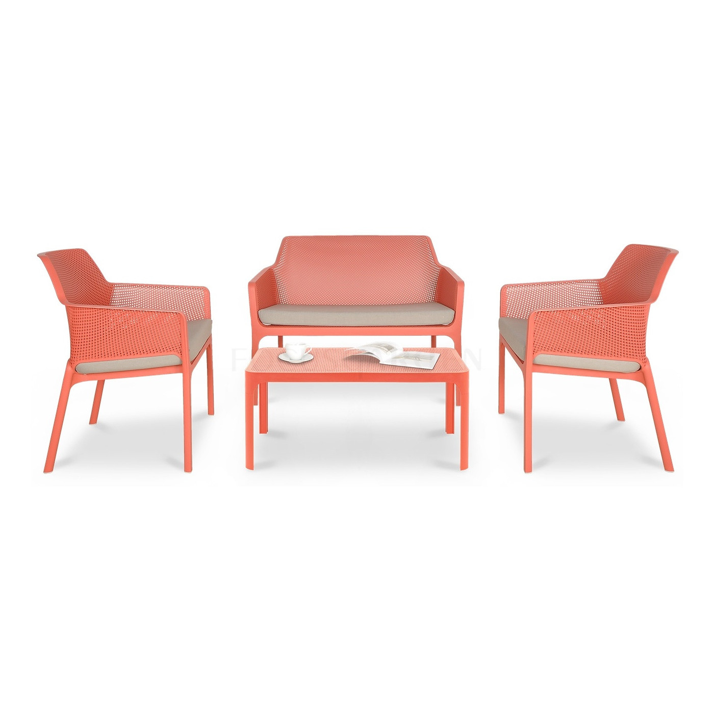 NET RELAX CORAL/GREY SET