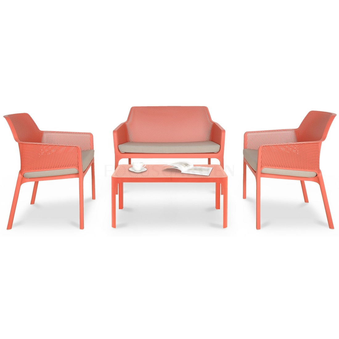 NET RELAX CORAL/GREY SET