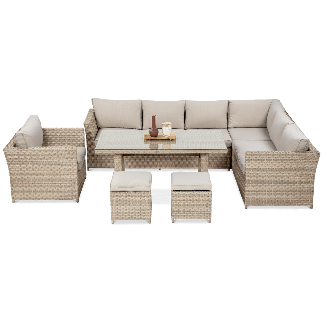 Meble technorattanowe MONIZ DINING PLUS Beige
