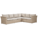 Przód narożnika z zestawu ogrodowego MONIZ DINING PLUS Beige
