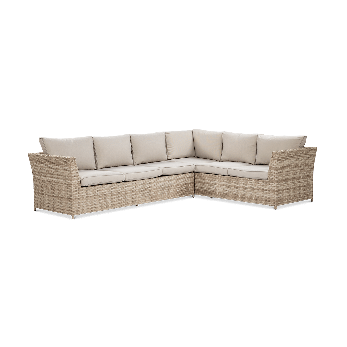 Przód narożnika z zestawu ogrodowego MONIZ DINING PLUS Beige