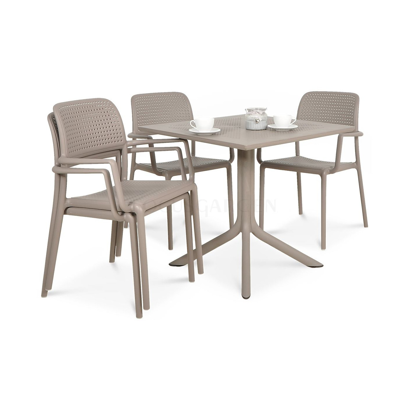 BORA/CLIP 80 4+1 TORTORA SET