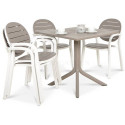 Zestaw mebli ogrodowych Nardi PALMA CLIP 4+1 Bianco-Tortora