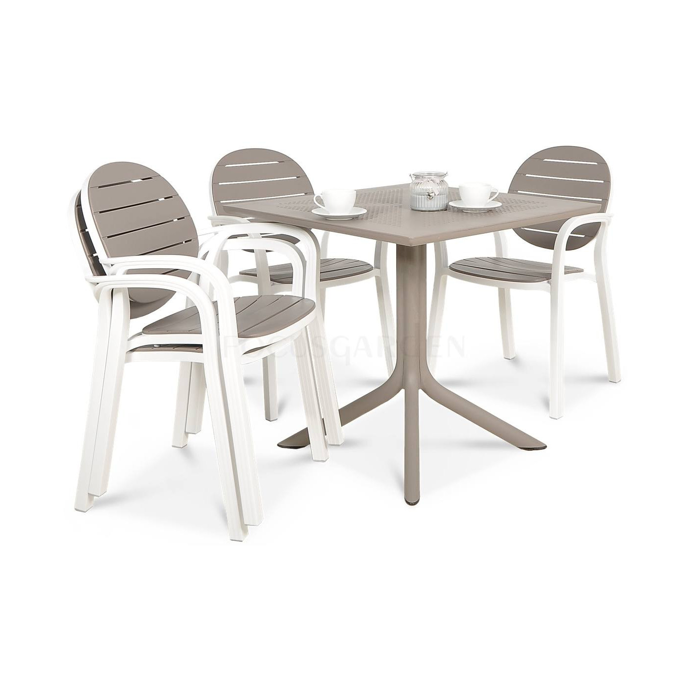 PALMA/CLIP 80 4+1 ZESTAW BIANCO TORTORA/TORTORA