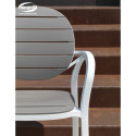 Zestaw mebli ogrodowych Nardi PALMA CLIP 4+1 Bianco-Tortora